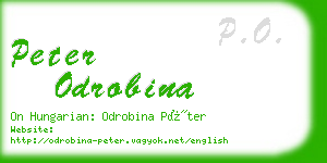 peter odrobina business card